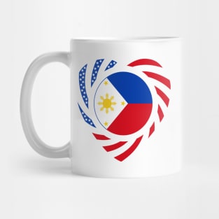 Filipino American Multinational Patriot Flag (Heart) Mug